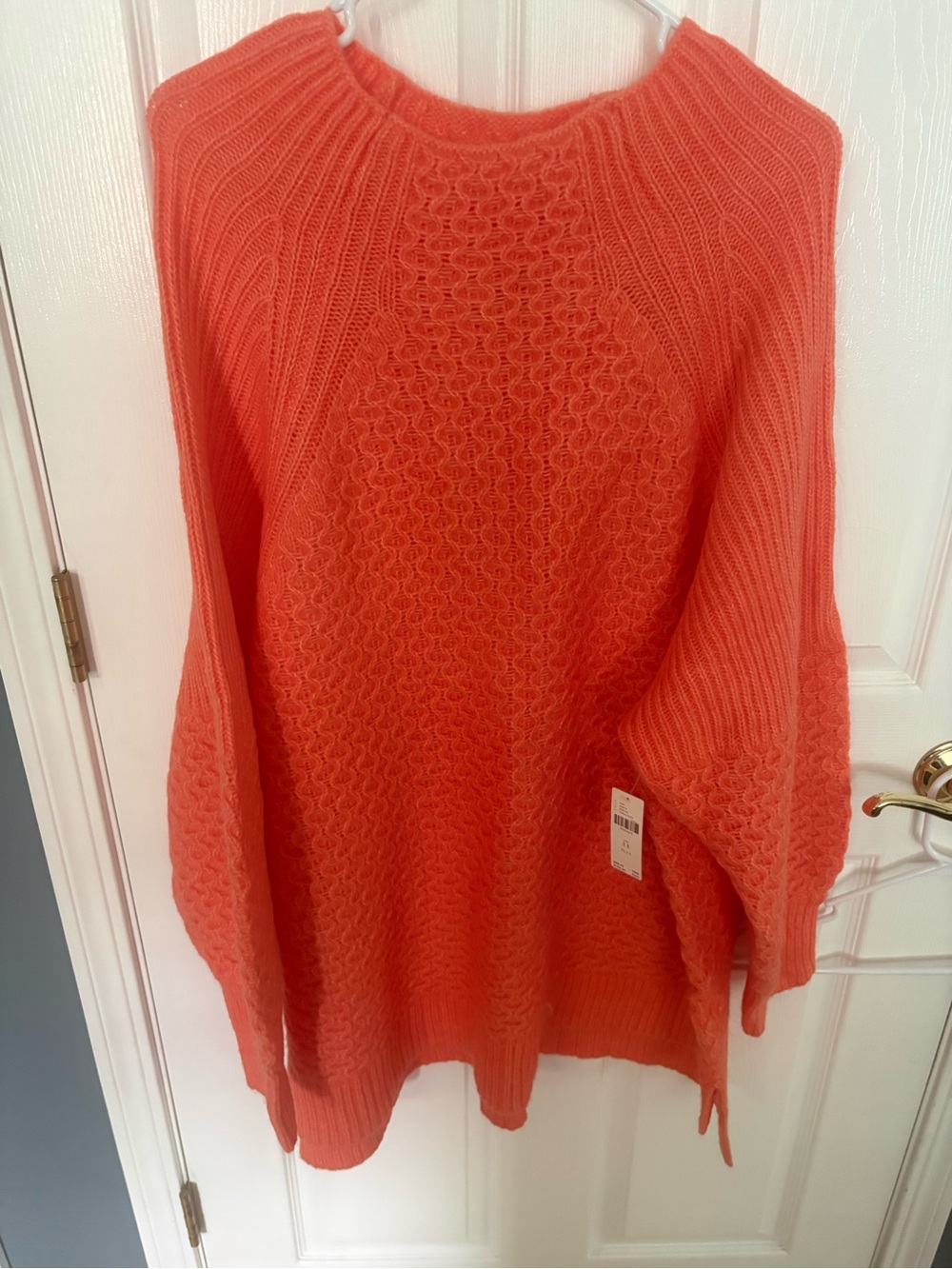 NWT Anthropologie Oversized Coral Knit Women's Sweater